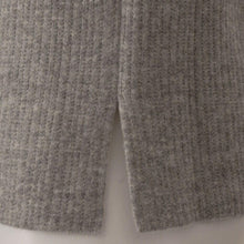 Load image into Gallery viewer, Grey Knit Zip Wool Cardigan