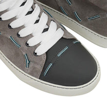 Load image into Gallery viewer, Grey Suede Leather High Top Trainers
