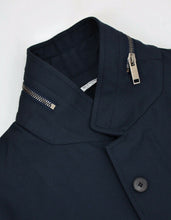 Load image into Gallery viewer, Navy Blue Jacket with Leather Panel