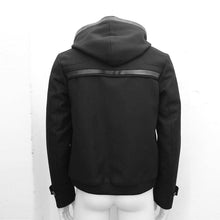 Load image into Gallery viewer, Black Wool Duffle Coat With Horn Toggles