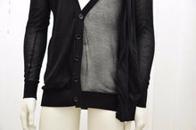 Load image into Gallery viewer, Black Cotton Knit Dual Layered Jumper