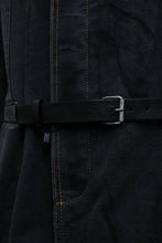 Load image into Gallery viewer, Belted Denim 3/4 Length Coat Jacket