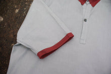 Load image into Gallery viewer, Light Grey Cotton Polo Shirt With Pink Trim