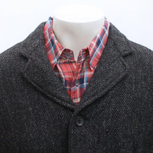 Load image into Gallery viewer, Grey Herringbone Tweed Wool Coat