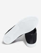 Load image into Gallery viewer, Black & Turquoise Mesh Slip-On Trainers