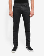 Load image into Gallery viewer, Black Biker Slim Fit Overdye Jeans