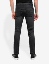 Load image into Gallery viewer, Black Biker Slim Fit Overdye Jeans