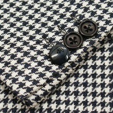 Load image into Gallery viewer, White & Navy Houndstooth Check Blazer