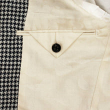 Load image into Gallery viewer, White & Navy Houndstooth Check Blazer