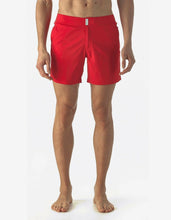 Load image into Gallery viewer, Poppy Red Solid Superflex Merise Swim Shorts