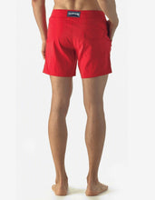 Load image into Gallery viewer, Poppy Red Solid Superflex Merise Swim Shorts