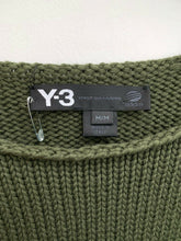Load image into Gallery viewer, Khaki Green Knitted Sweater with Three Stripes detailing
