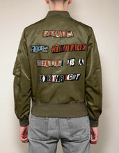 Load image into Gallery viewer, Khaki Jamie Reid Embellished Bomber Jacket