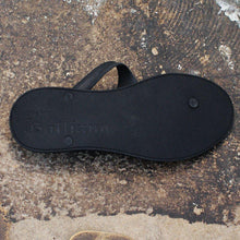 Load image into Gallery viewer, Black & Green Thong Strap Sandals