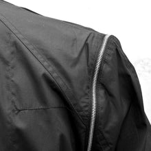 Load image into Gallery viewer, Black Bomber Jacket with Zip Detail