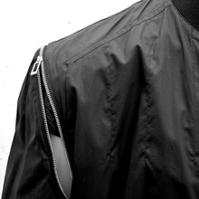 Load image into Gallery viewer, Black Bomber Jacket with Zip Detail
