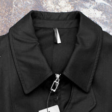 Load image into Gallery viewer, Black Cotton Harrington Jacket Monogram Buttons