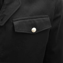 Load image into Gallery viewer, Black Cotton Harrington Jacket Monogram Buttons