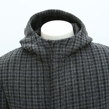 Load image into Gallery viewer, Heavy Wool Cashmere Blend Check Overcoat Jacket