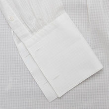 Load image into Gallery viewer, Tonal White Check Shirt With Pleated Bib Detail