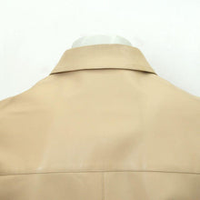 Load image into Gallery viewer, Calfskin Leather Zip Up Jacket in Peach Tone