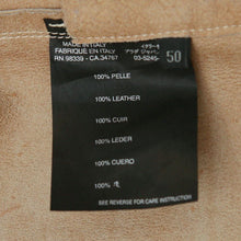 Load image into Gallery viewer, Calfskin Leather Zip Up Jacket in Peach Tone