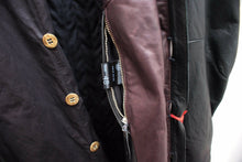 Load image into Gallery viewer, 3/4 Length Cotton Jacket With Leather Sleeves
