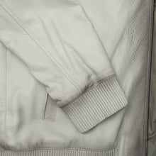 Load image into Gallery viewer, White Pebbled Deer Skin Leather Jacket With Gradient