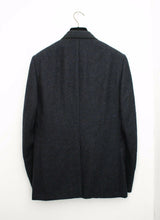 Load image into Gallery viewer, Navy Blue Alpaca Wool Blazer With Trim detail