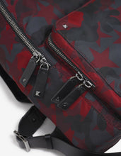 Load image into Gallery viewer, Red & Black Camustars Canvas Backpack