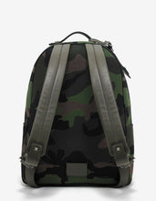 Load image into Gallery viewer, Green Camo 'Mariposa' Print Canvas Backpack