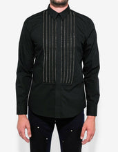 Load image into Gallery viewer, Black Shirt with Zip Embellishments
