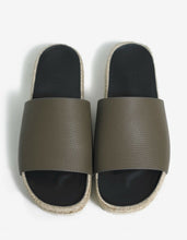 Load image into Gallery viewer, Khaki Leather Espadrille Sandals