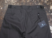 Load image into Gallery viewer, Grey Cotton Trousers With Adjustable Waist Tabs