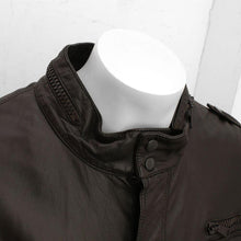 Load image into Gallery viewer, Dark Brown Leather Blouson Jacket
