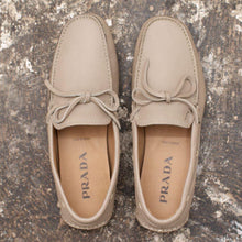 Load image into Gallery viewer, Beige Leather Driving Loafers Casual Lace Shoes
