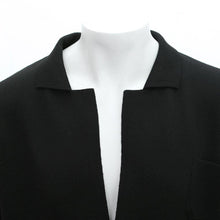 Load image into Gallery viewer, Black Wool Blazer Style Knitwear Cardigan
