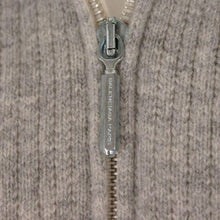 Load image into Gallery viewer, Grey Knit Zip Wool Cardigan
