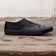 Load image into Gallery viewer, Black &amp; Grey Leather Trainers Sneakers
