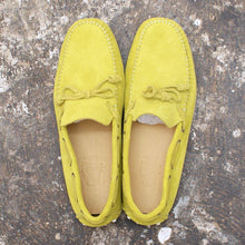 Load image into Gallery viewer, Yellow Sergio Suede Driving Loafer Slip On Shoe
