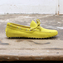 Load image into Gallery viewer, Yellow Sergio Suede Driving Loafer Slip On Shoe
