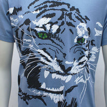 Load image into Gallery viewer, Blue Tiger Print T-Shirt Top with Sequins
