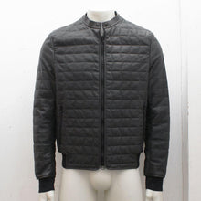 Load image into Gallery viewer, Grey Quilt Stitch Leather Jacket
