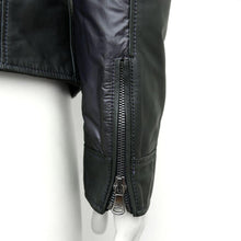 Load image into Gallery viewer, D&amp;G Navy Blue Leather Jacket
