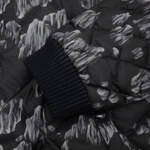 Load image into Gallery viewer, Black Printed Down Bomber Jacket
