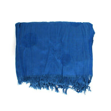 Load image into Gallery viewer, Blue Scarf with Spot Embroidery
