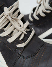 Load image into Gallery viewer, Geobasket Laser-Cut Leather High Top Trainers
