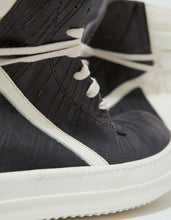 Load image into Gallery viewer, Geobasket Laser-Cut Leather High Top Trainers
