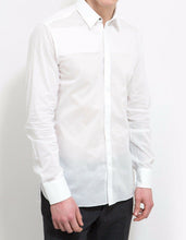Load image into Gallery viewer, White Slim-Fit Shirt with Band
