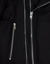 Load image into Gallery viewer, Black Down Padded Biker Jacket
